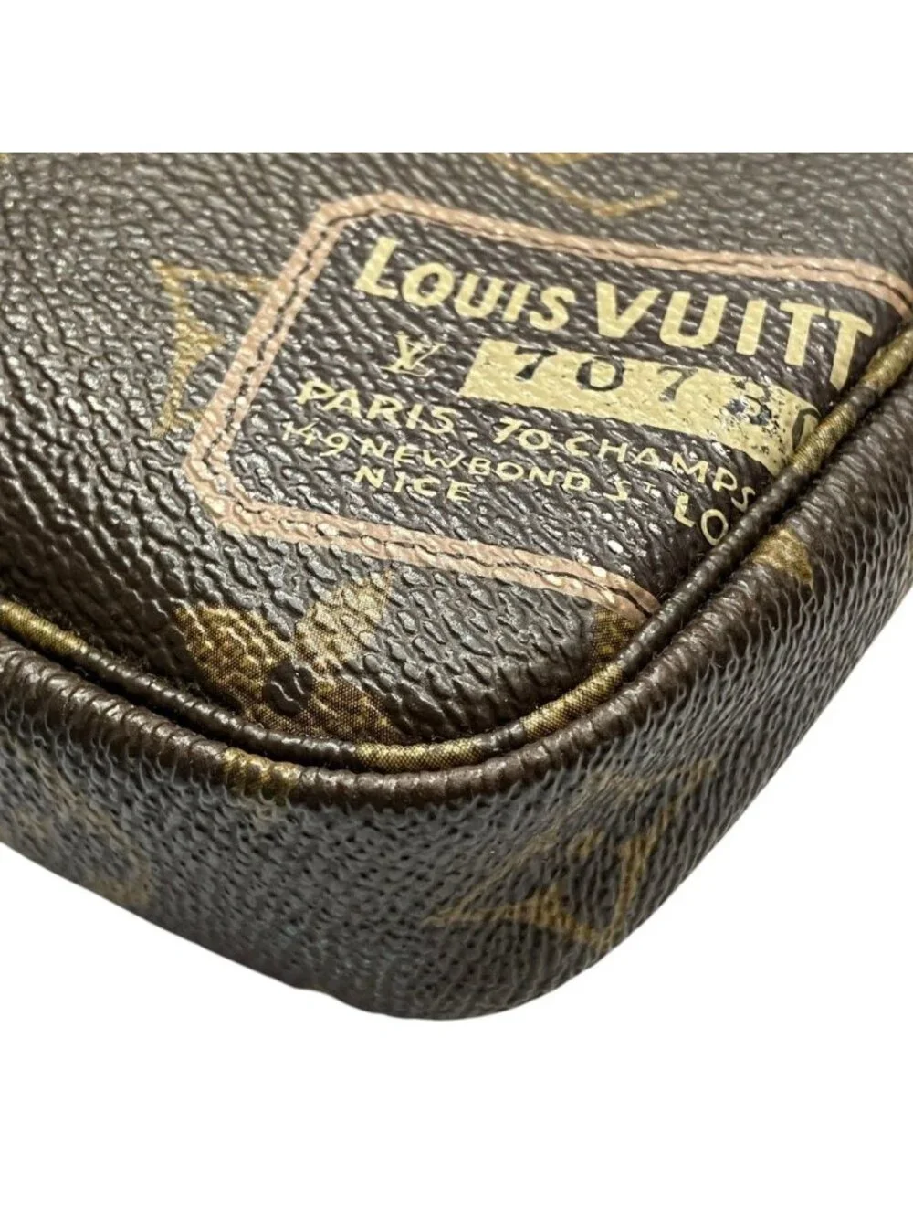 Louis Vuitton Mini Pochette Soir Monogram Canvas Pouch
